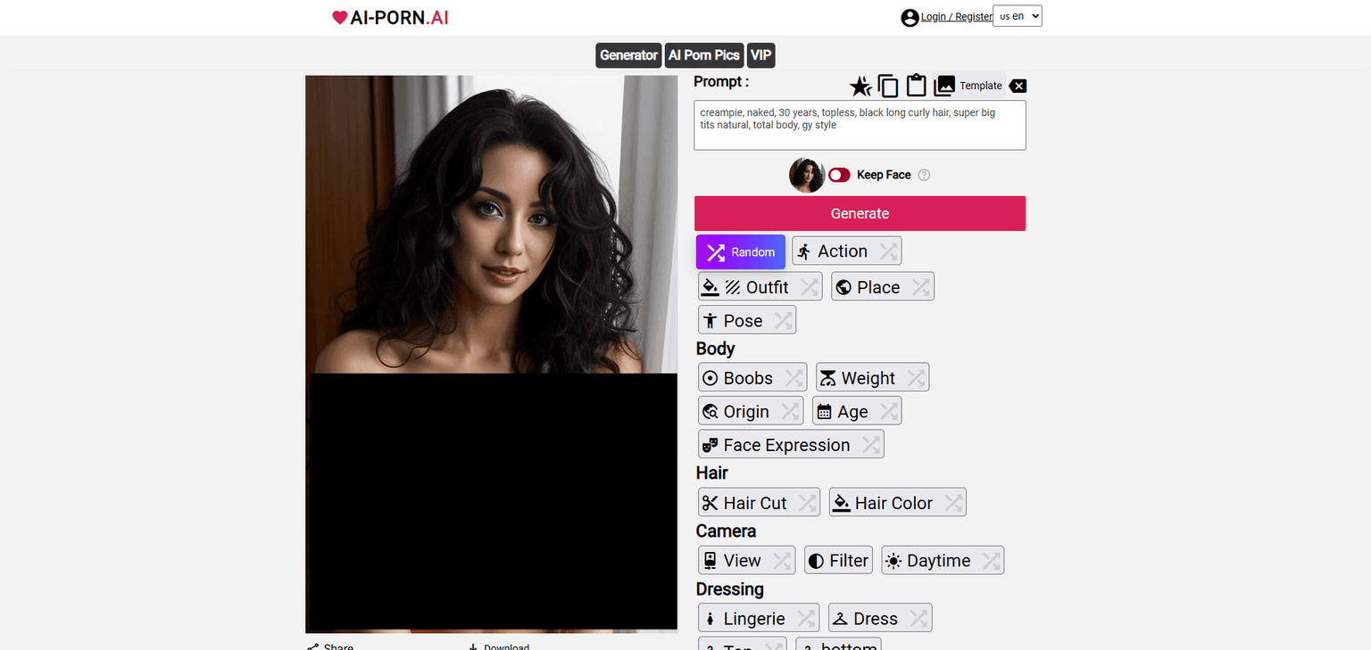 Ai Porn Ai — AI porn generation platform with text-to-image tools, community gallery, and mul