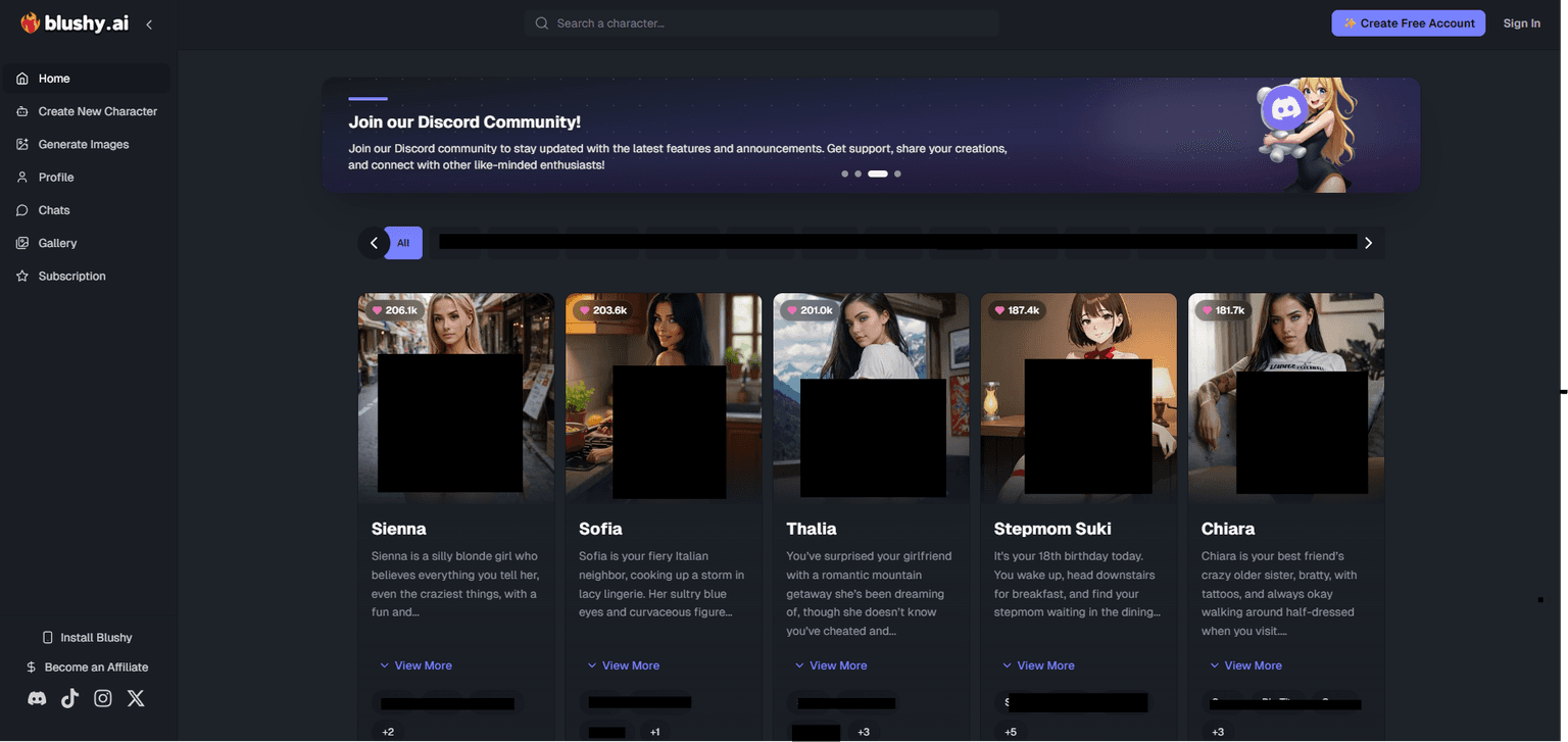 Blushy Ai — AI companion with blushy, shy character personalities for gentle romantic conver