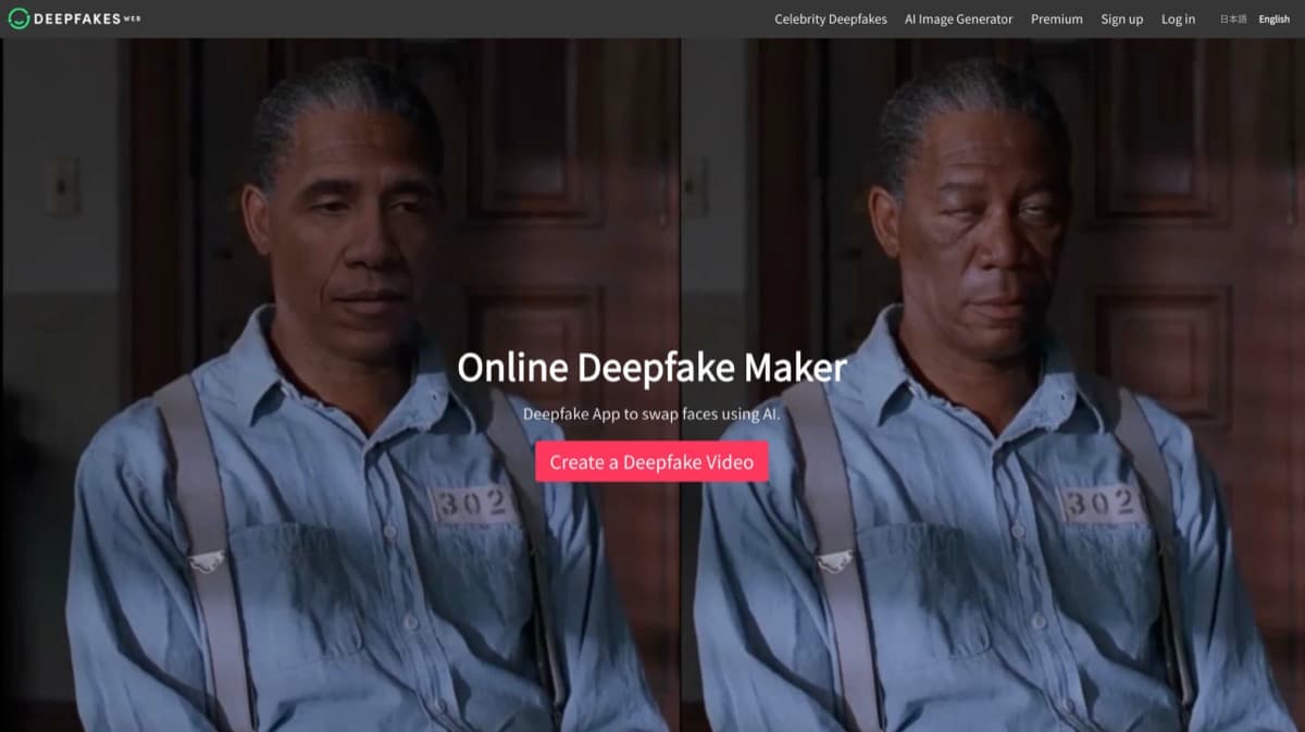 Deepfakes Web — product screenshot