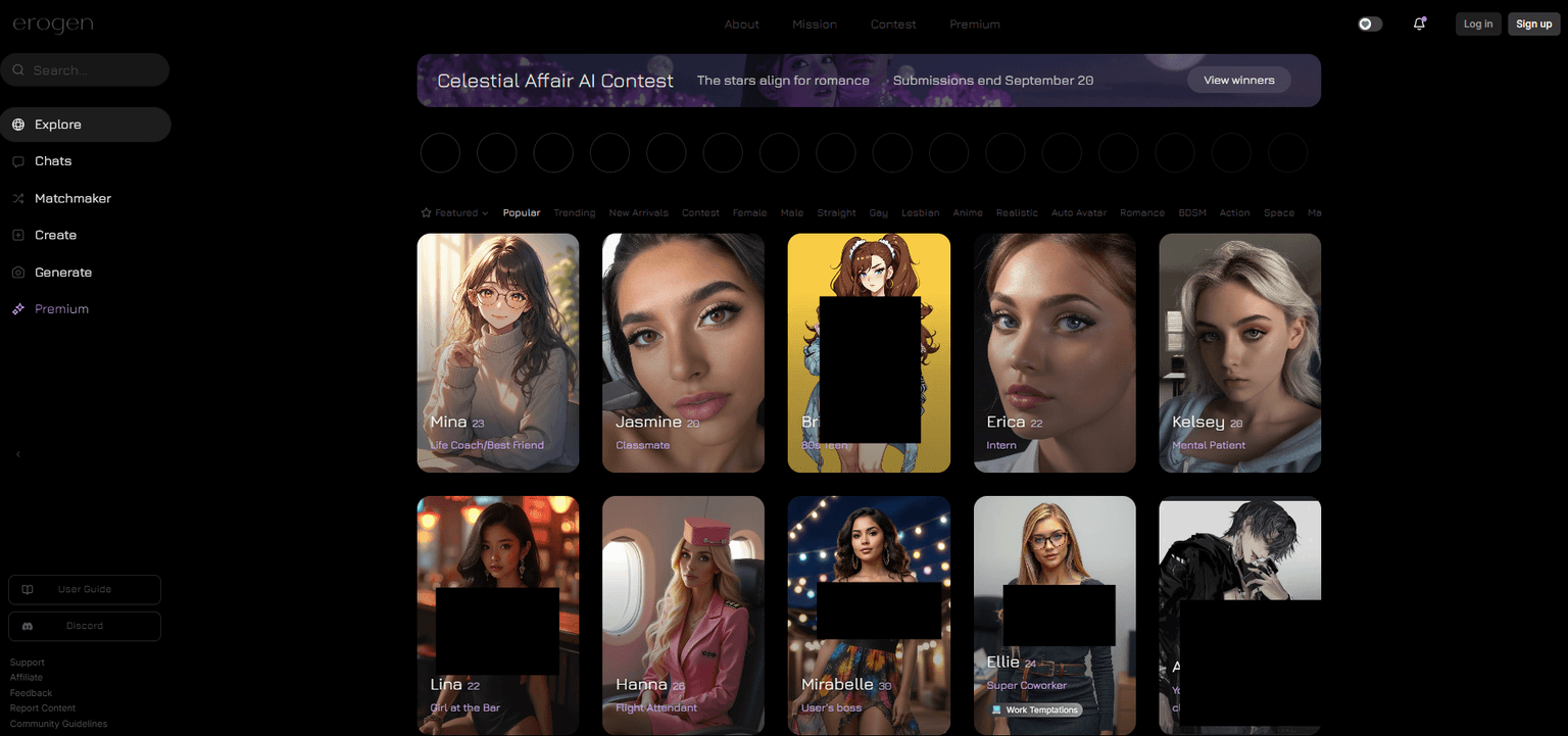 Erogen Ai — AI-powered erotic content generator with text and image creation tools for adult