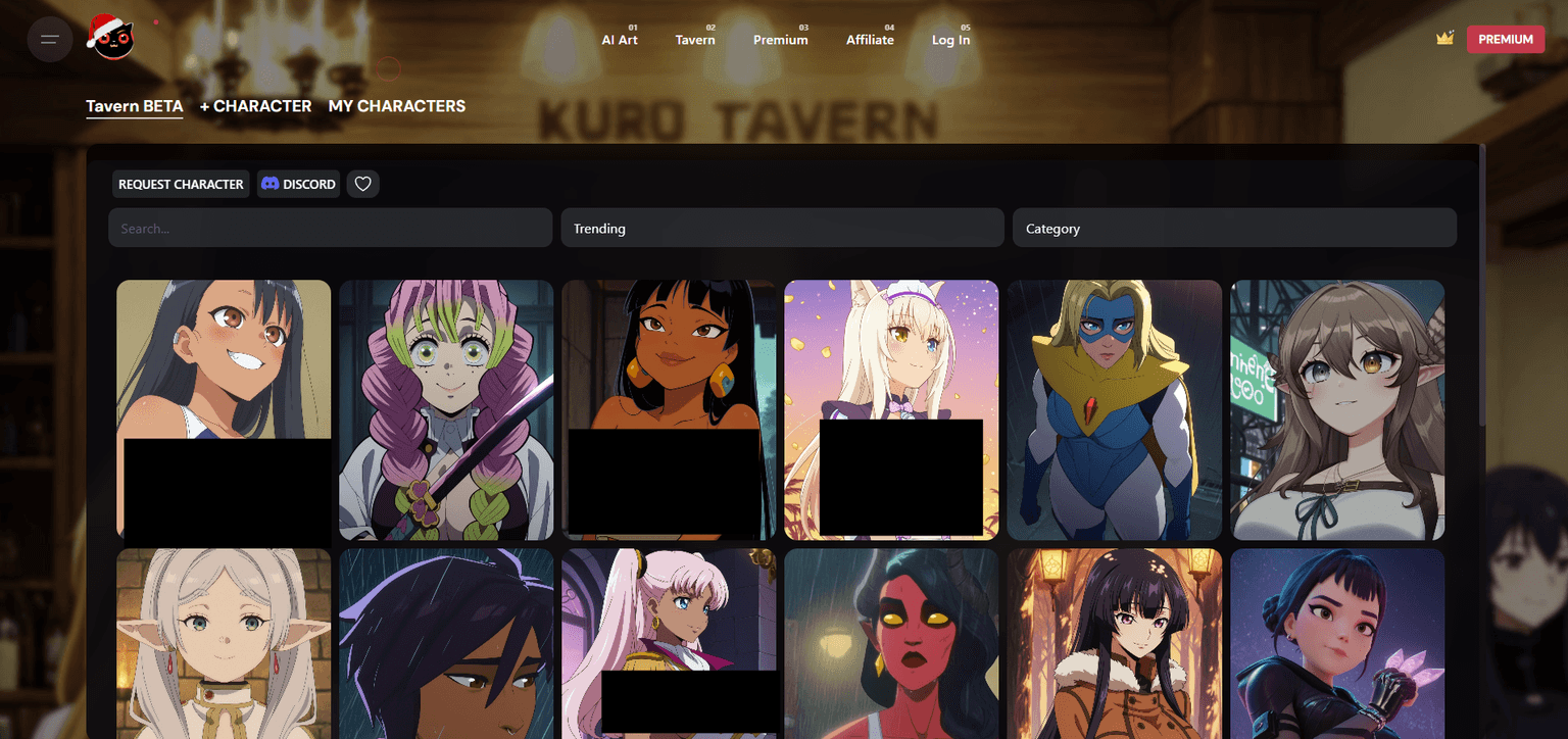 Kuro Ai — AI image generator with multiple models (Realistic, Dream, Disney), inpainting e