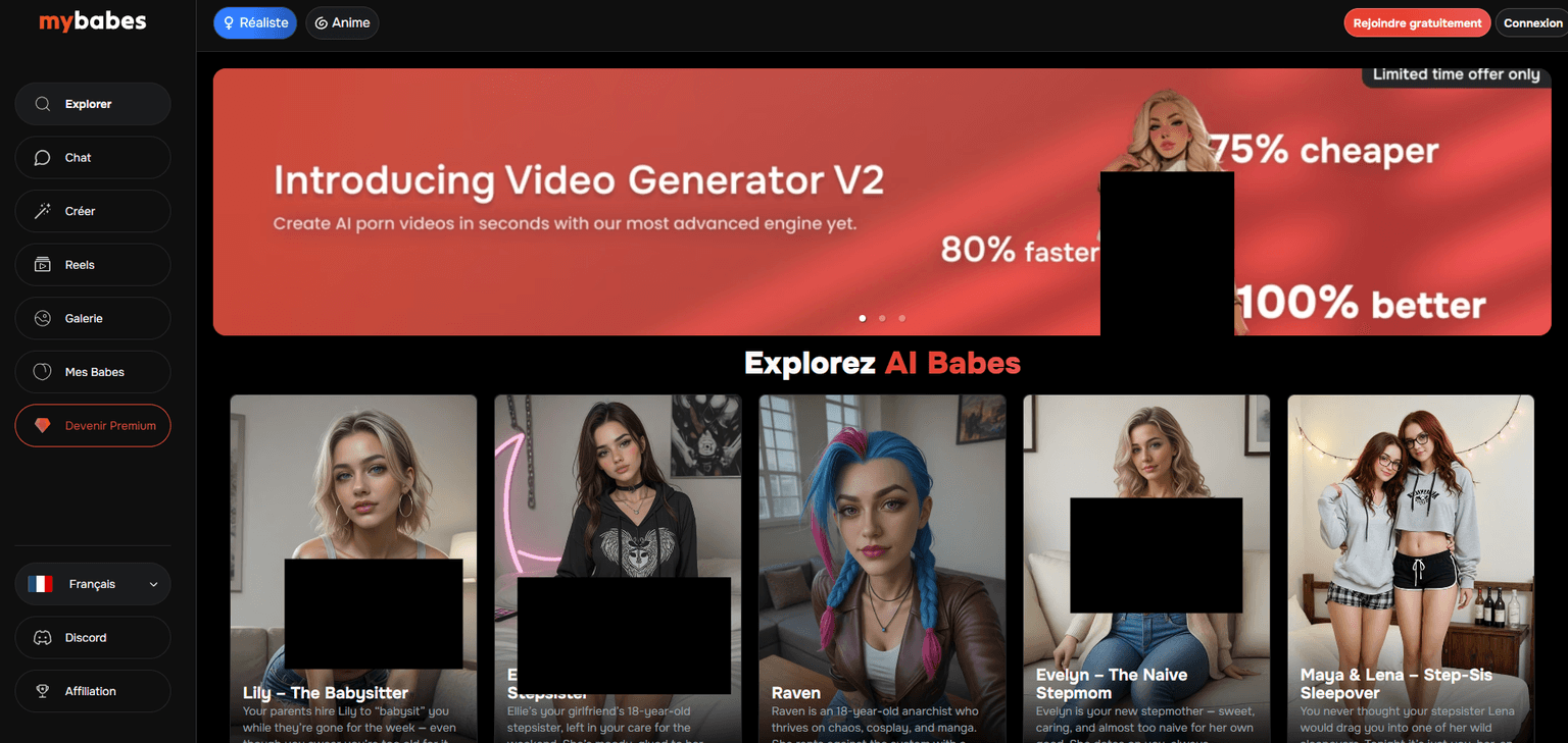My Babes — AI companion app with 2K image generation, 5-second video creation, voice messag