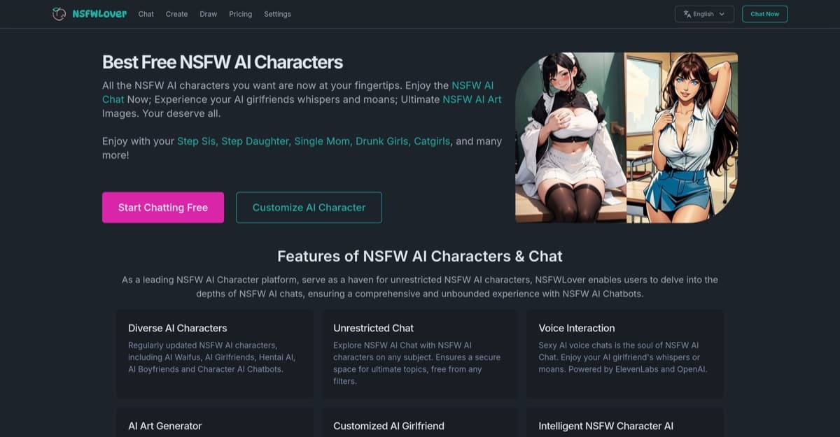 NSFWLover — Multimodal NSFW companion with text, voice, SDXL image generation, and end-to-en