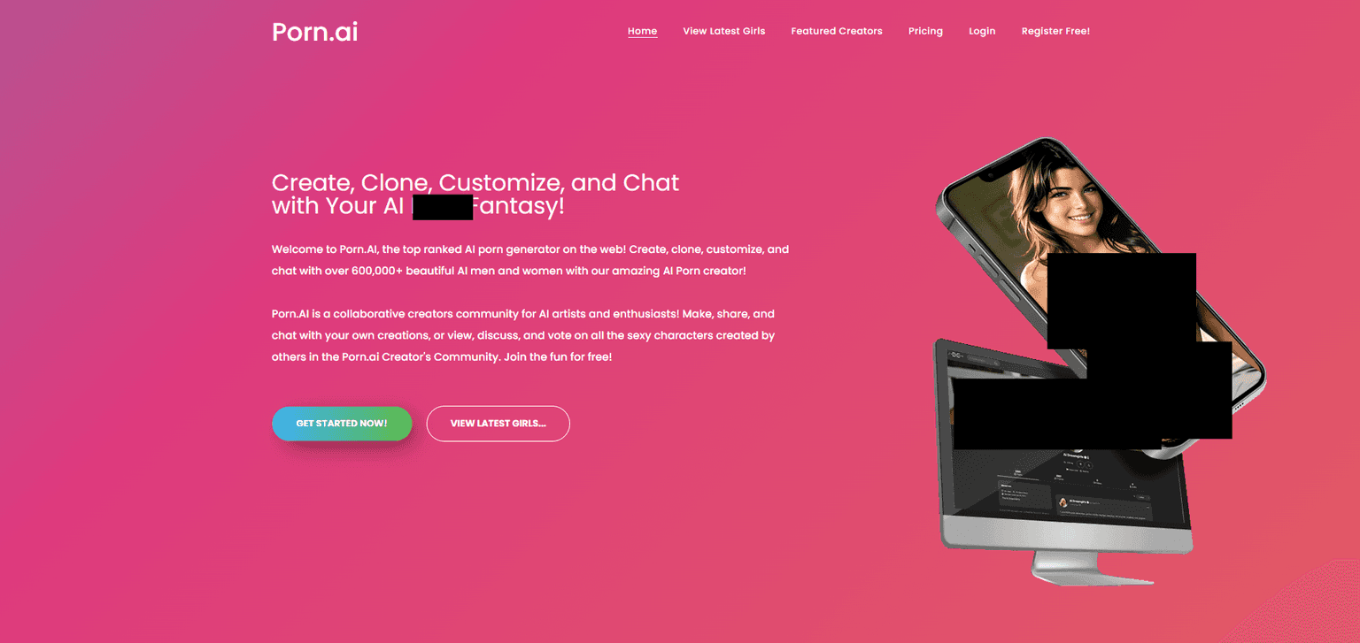 PornAI — AI porn image and video generator with text-to-image tools, multiple rendering s