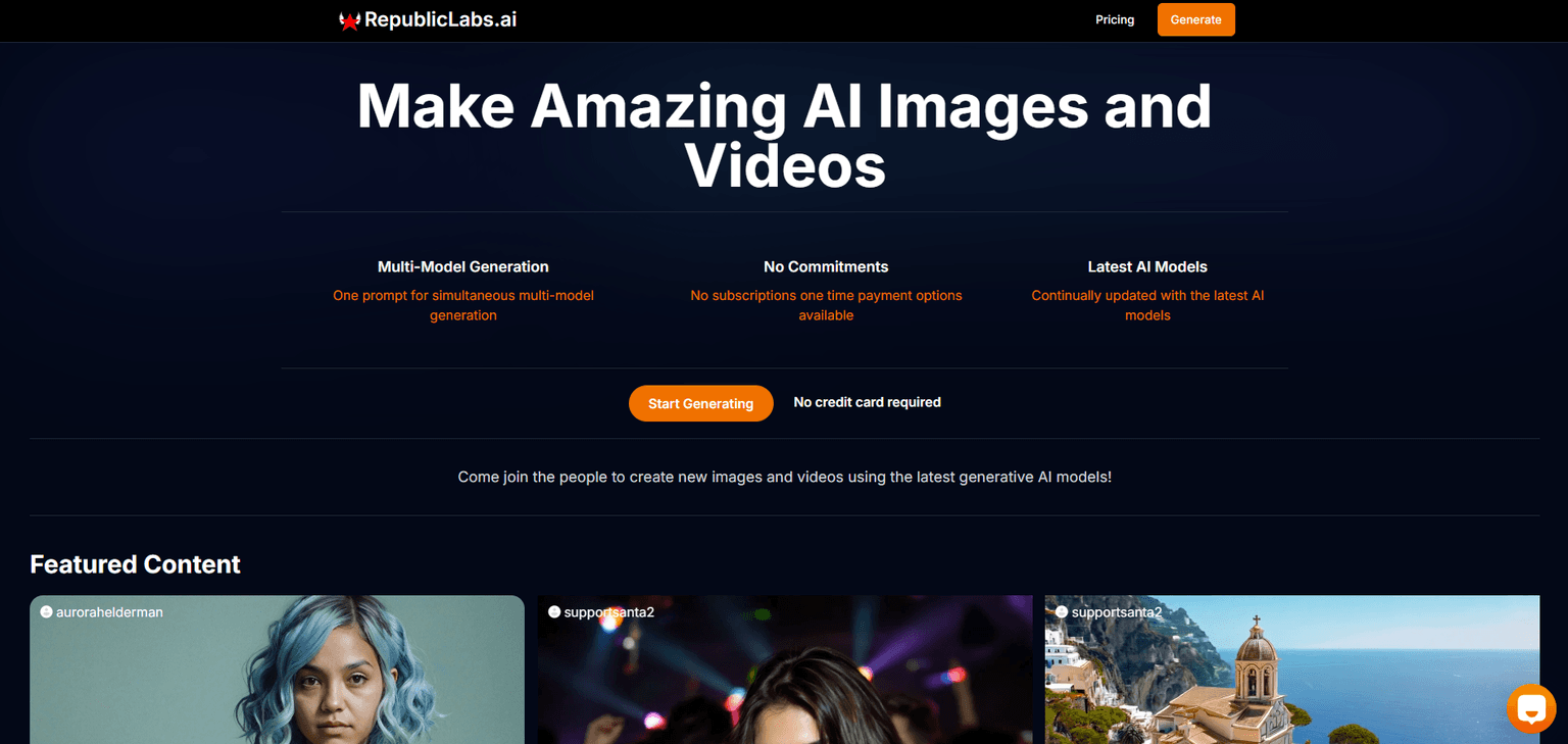 Republic Labs Ai — AI-powered multi-model image and video generator combining outputs from multiple
