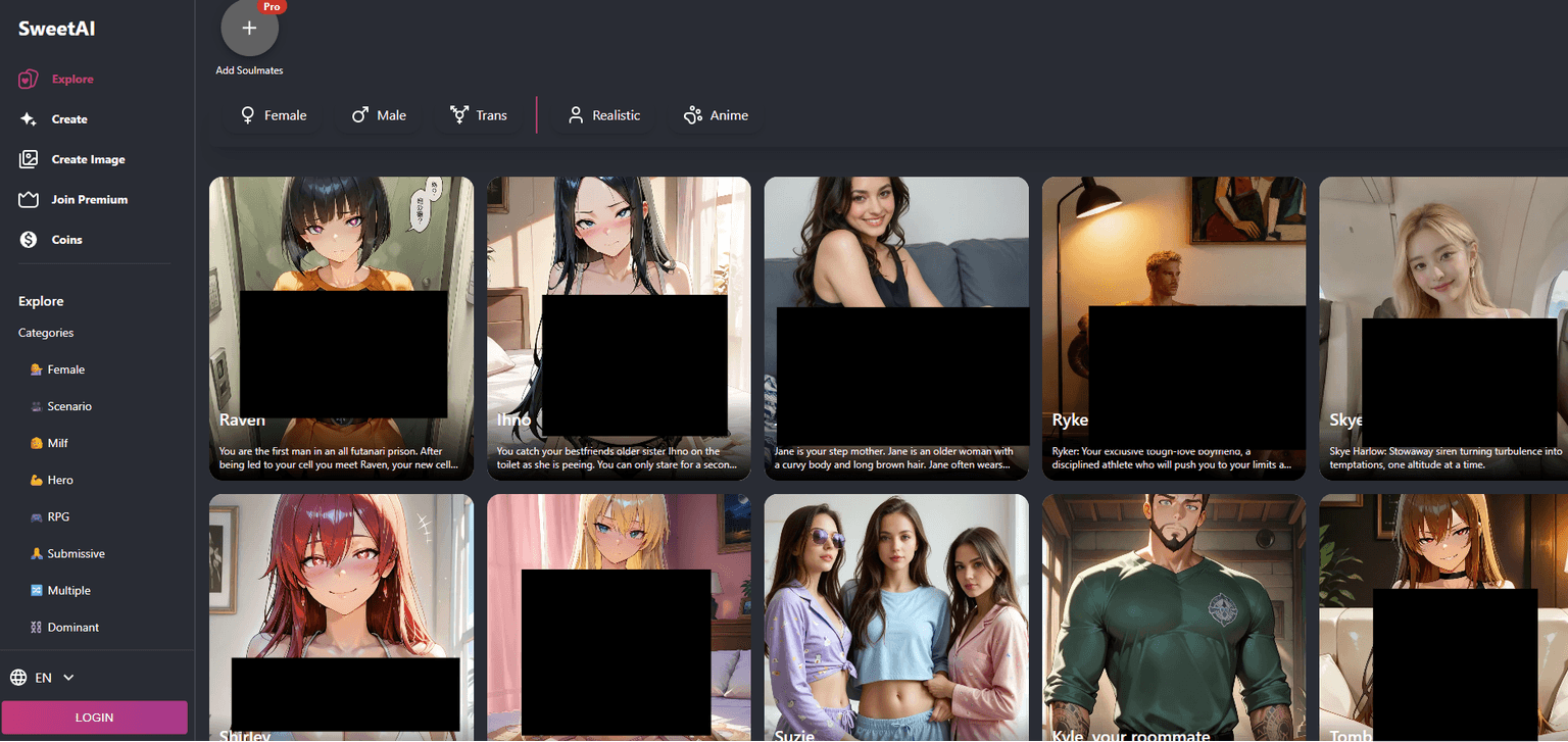 Sweet Ai — AI companion platform with sweet, personality-driven characters for romantic cha