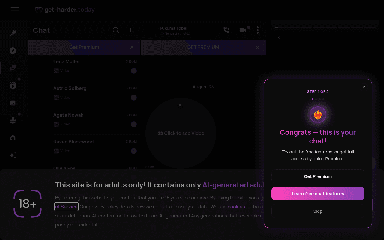 Get Harder AI — Get-Harder.Today is an AI companion simulator and chat app designed for adults,