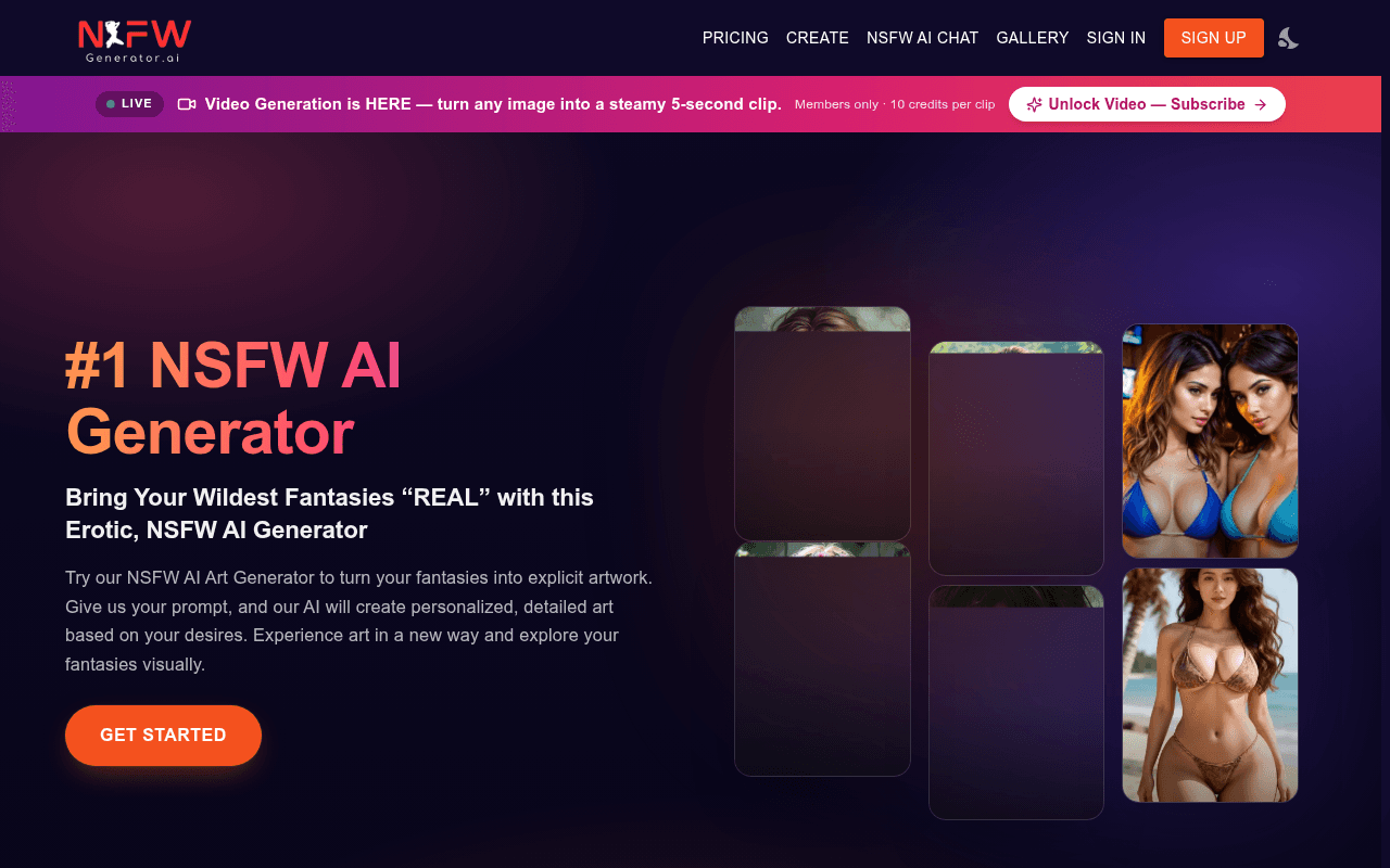 NSFW Art Generator — product screenshot