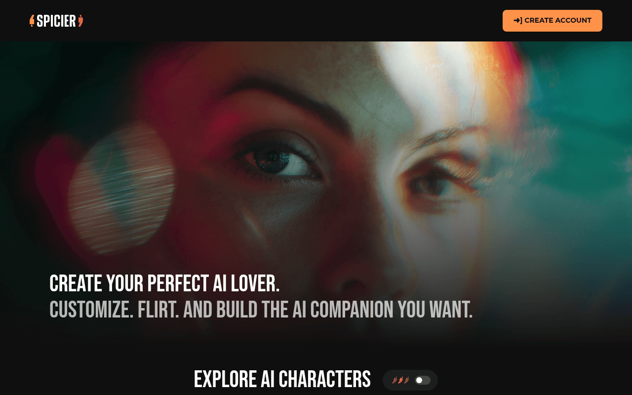 Spicier AI — Spicier AI is an AI companion platform for creating customizable AI girlfriends