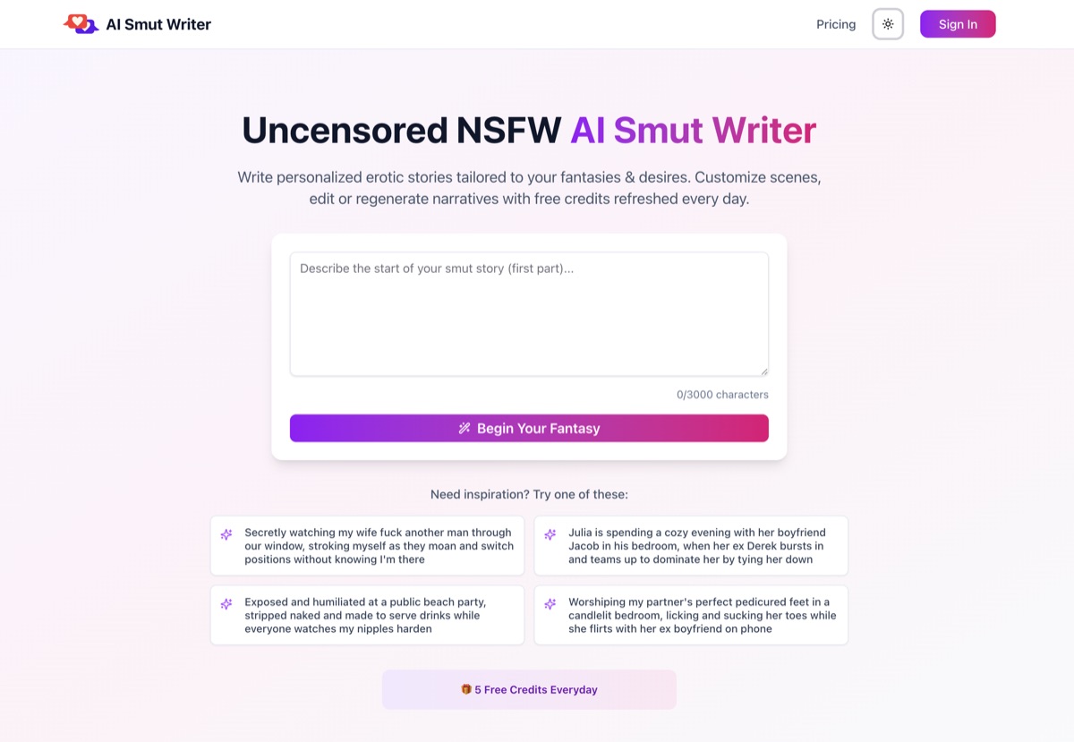 AI Smut Writer